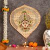 Bamboo Hand Crafted Leaf Design Wall Hangings Of Durga Ji For Home Decor | Bamboo Art For Wall Decor