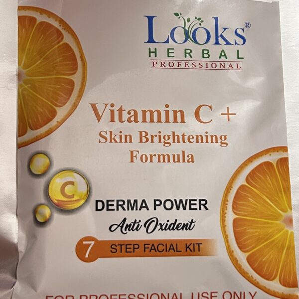 Looks Herbal Professional Vitamin C+ Skin Brightening Formula – 7 Step Facial Kit (100ml)