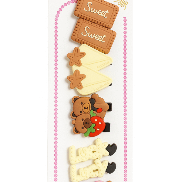 Set of 5 - Hair Clips for Girls Kids - Cute Hair Clips & Pins Set for Baby & Small Girls