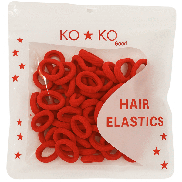 Mini Rubber Bands Red(100 Pcs) Women & Girls (2cm)